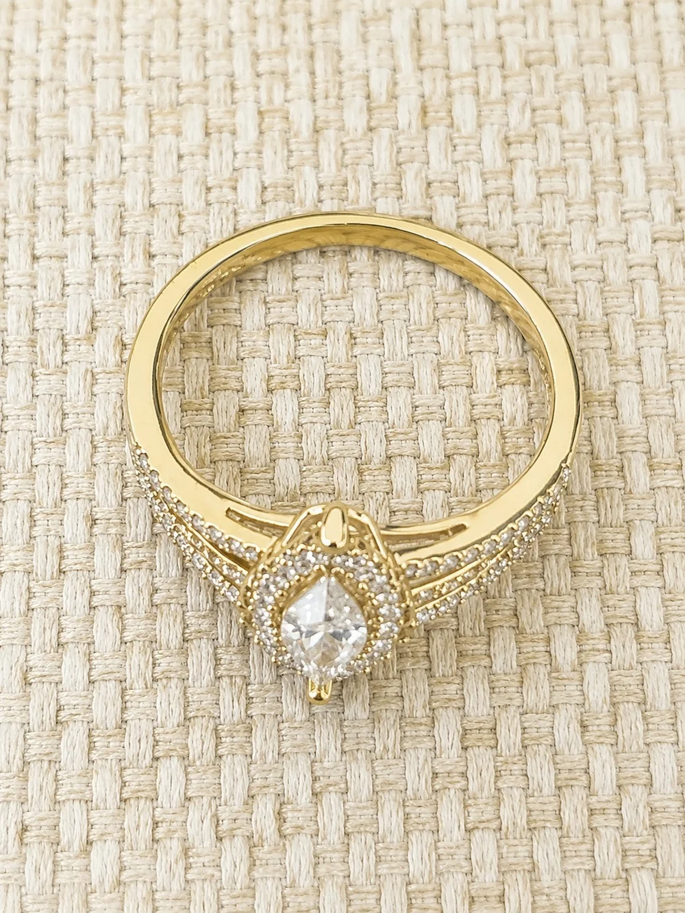 14K Gold Laminated Marquise Ring – New, High Quality ✨